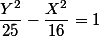  \dfrac{Y^2}{25}-\dfrac{X^2}{16}=1